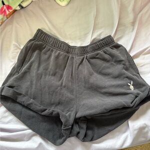 PLAYBOY Charcoal Athletic Shorts